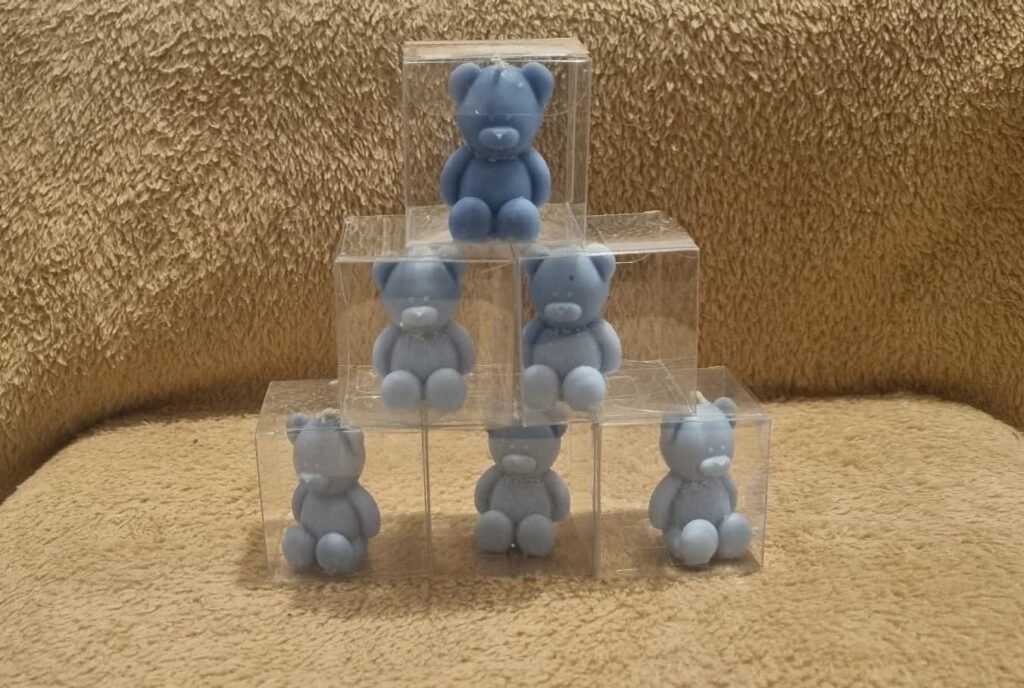 lot de bougies ourson avec mèche