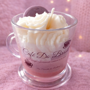 Bougie parfumée café artisanale dans pot en verre