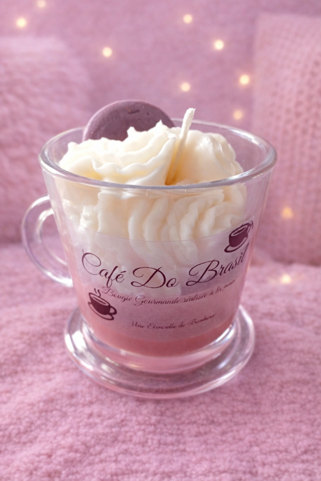 Bougie parfumée café artisanale dans pot en verre