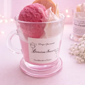 Bougie parfumée évasion fruitée artisanale dans pot en verre