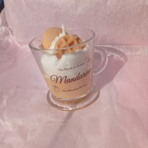 Bougie parfumée mandarine artisanale dans pot en verre