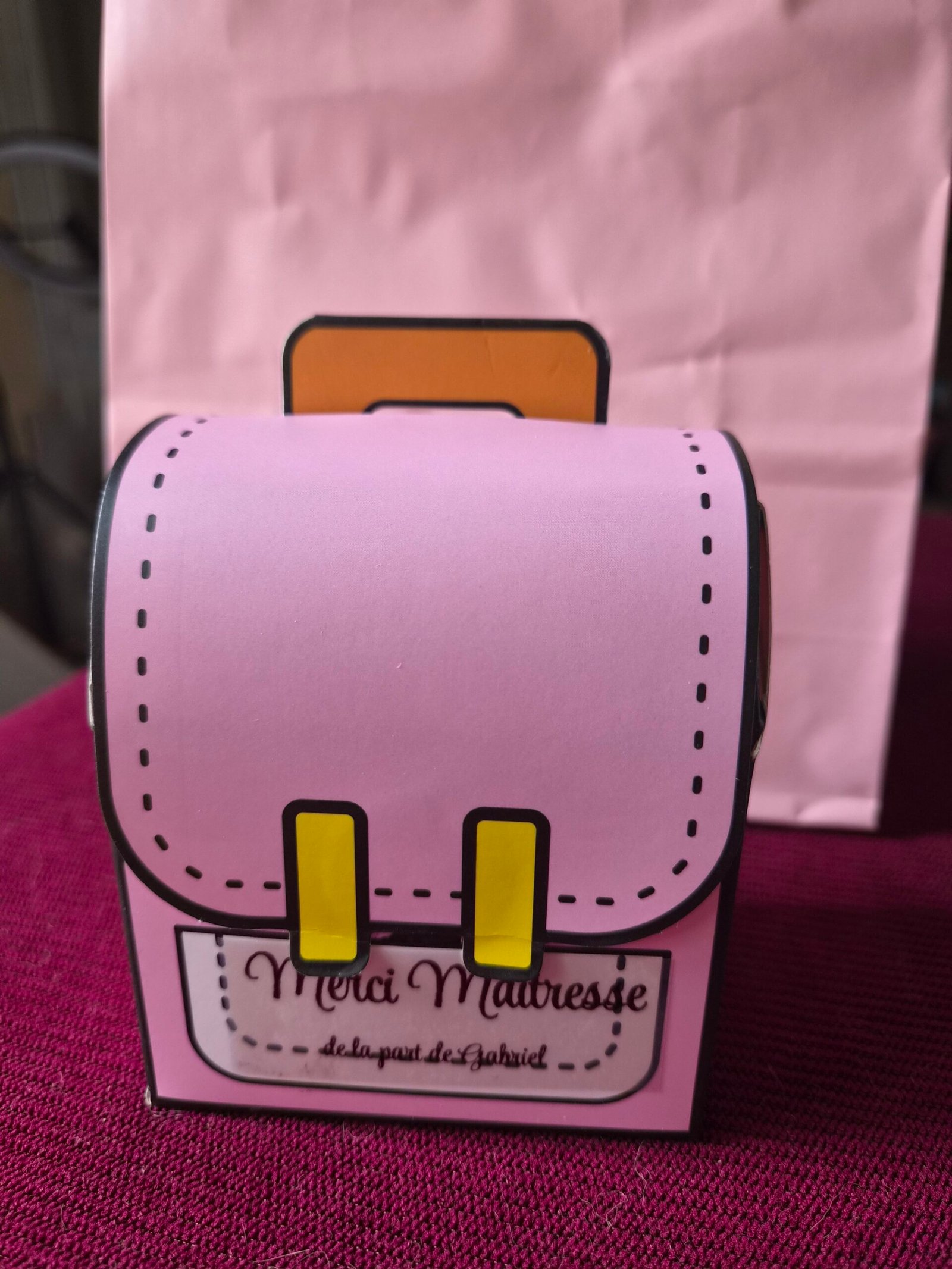 Petit Cartable parfumé 🌸 Merci Maîtresse
