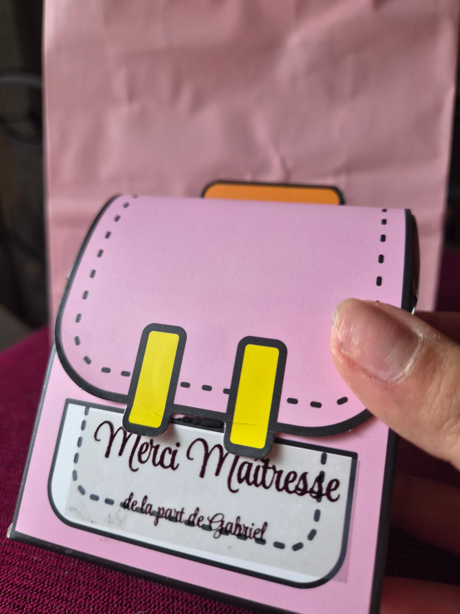 Petit Cartable parfumé 🌸 Merci Maîtresse – Image 2